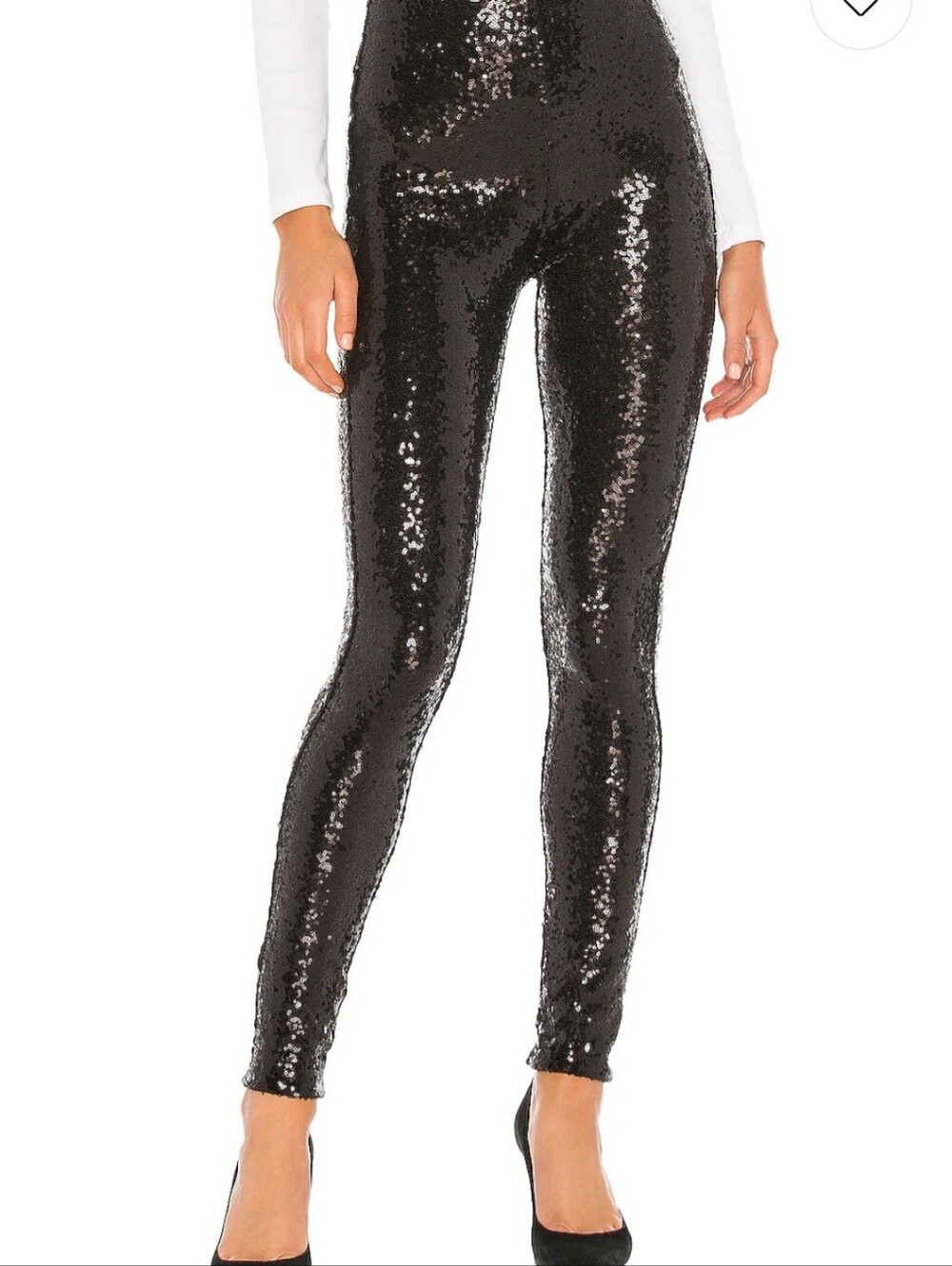 Commando Black Sequin Skinny Jumpsuit Pants
